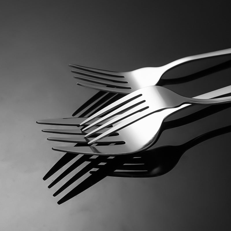 Thickened Western-Style Knife And Fork 1010 Stainless Steel Tableware Food-Grade Mixing Spoon El Knife And Fork Spoon Set Steak Knife - Image 5
